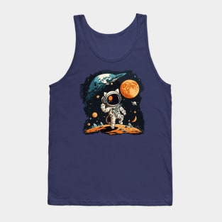 Astronaut Space Kitty: Cat in Space Tank Top